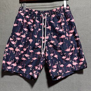 Old Navy Mens Small Swim Shorts Waist 30 Beach Pool Surf Flamingo Vacation